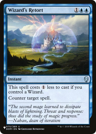 Wizard's Retort (The List) Light Play Holofoil