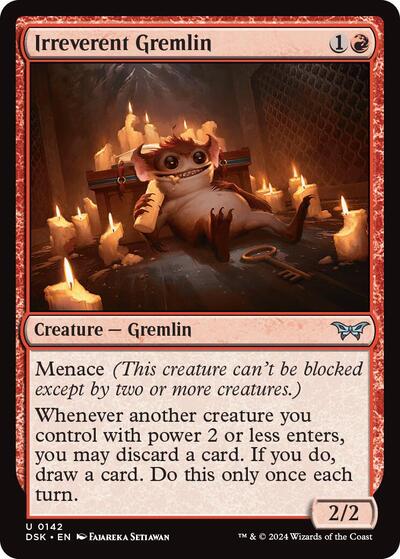 Irreverent Gremlin (Duskmourn: House of Horror) Light Play Foil