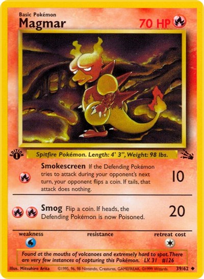 Magmar (Fossil) Damaged / Poor