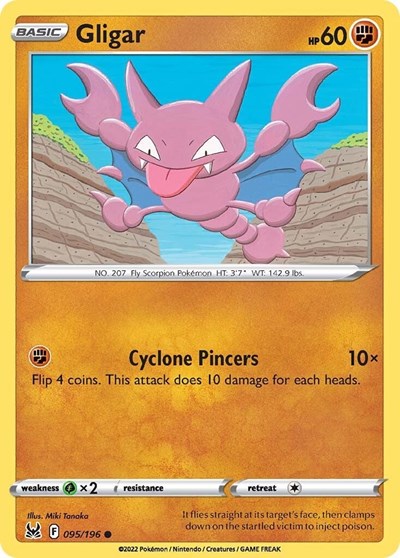 Gligar (SWSH11: Lost Origin) Light Play Reverse Holofoil