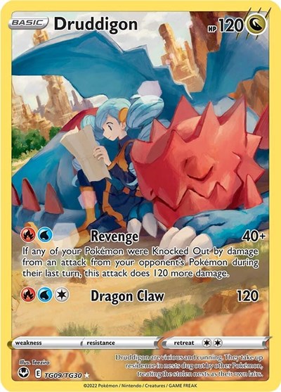 Druddigon (SWSH12: Silver Tempest Trainer Gallery) Light Play Holofoil