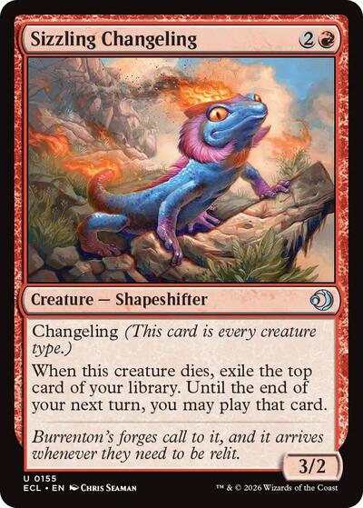 Sizzling Changeling (Lorwyn Eclipsed) Light Play Foil