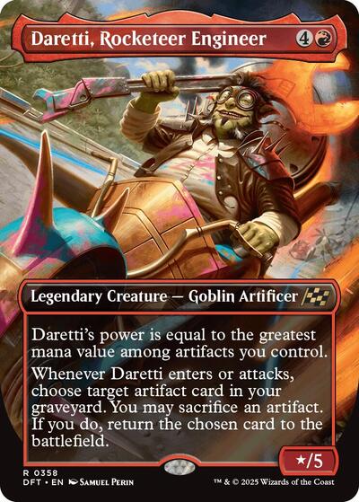 Daretti, Rocketeer Engineer (Borderless) (Aetherdrift) Light Play Foil