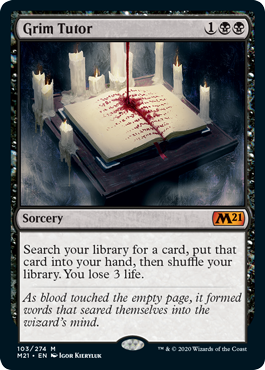 Grim Tutor (Magic 2021 Core Set) Light Play