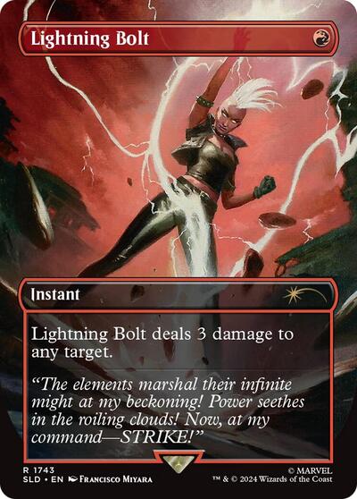 Lightning Bolt (1743) (Secret Lair) Light Play