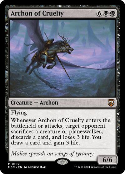 Archon of Cruelty (Ripple Foil) (Commander: Modern Horizons 3) Near Mint Foil