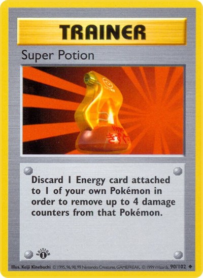 Super Potion (Base Set (Shadowless)) Light Play 1st Edition
