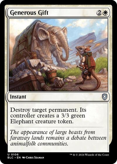 Generous Gift (Commander: Bloomburrow) Light Play