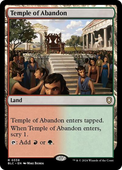 Temple of Abandon (Commander: Bloomburrow) Light Play
