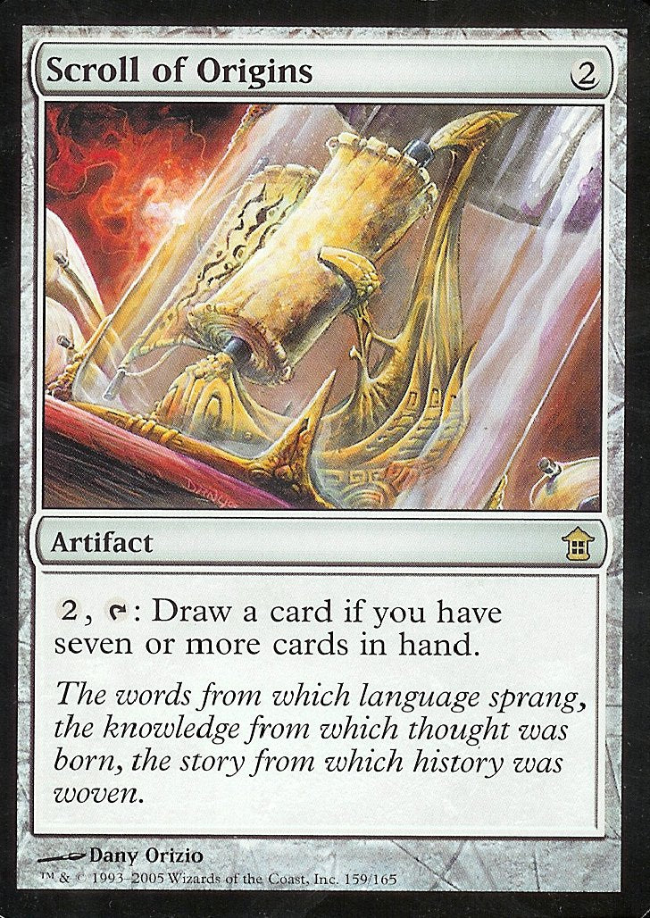 Scroll of Origins (Saviors of Kamigawa) Light Play