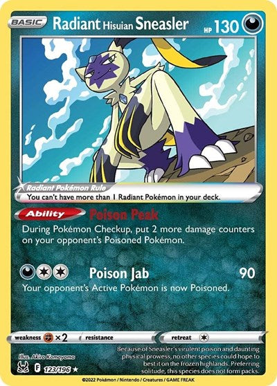 Radiant Hisuian Sneasler (SWSH11: Lost Origin) Light Play Holofoil