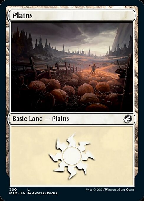 Plains (380) (Innistrad: Midnight Hunt) Light Play
