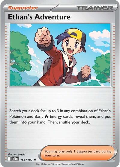 Ethan's Adventure - 165 (SV10: Destined Rivals) Light Play Reverse Holofoil