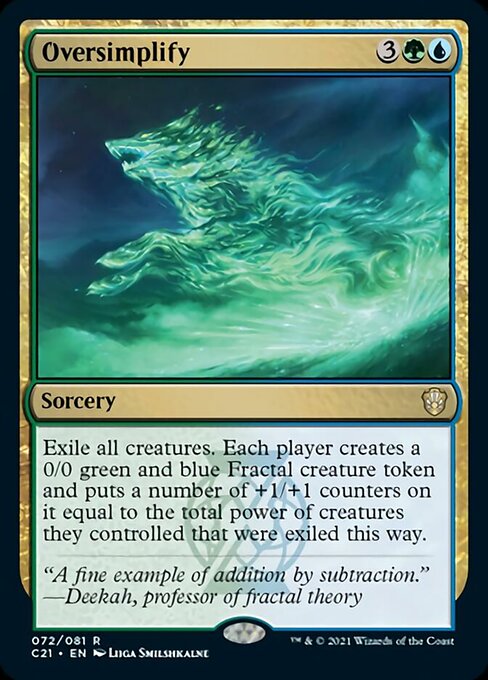 Oversimplify (Commander 2021 Strixhaven) Light Play