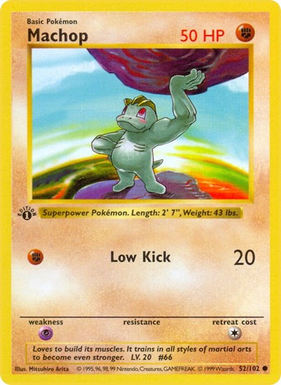 Machop (Base Set (Shadowless)) Heavy Play Unlimited