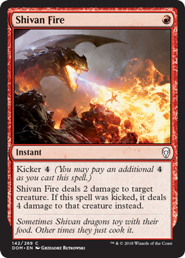 Shivan Fire (Dominaria) Light Play
