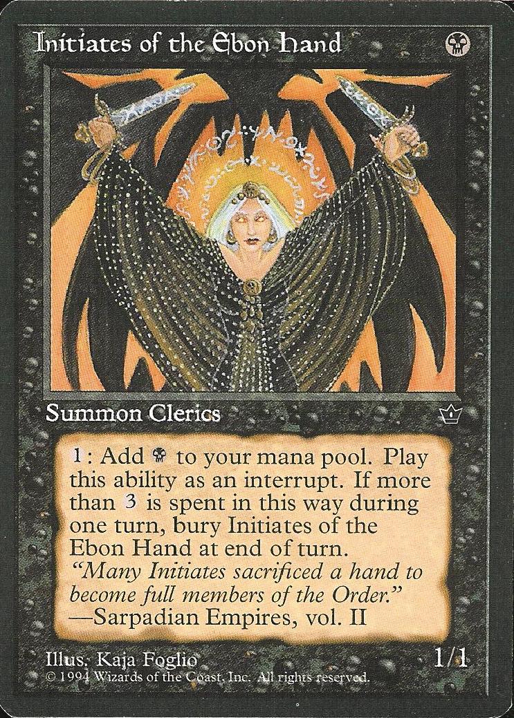 Initiates of the Ebon Hand (Foglio) (Fallen Empires) Heavy Play