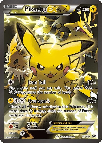 Pikachu EX - XY124 (XY Promos) Damaged / Poor Foil