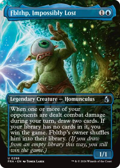 Fblthp, Impossibly Lost (Borderless) (Reality Fracture) Light Play Foil