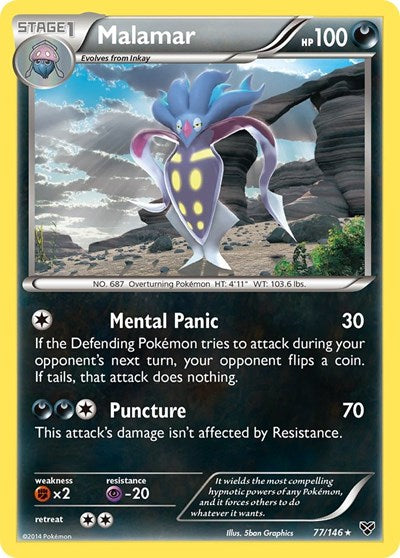 Malamar (77) (XY Base Set) Damaged / Poor