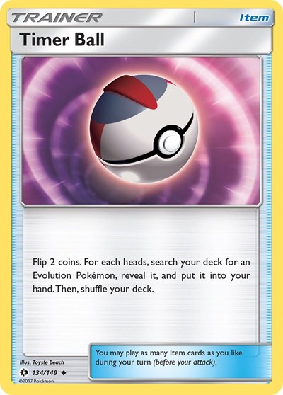 Timer Ball (SM Base Set) Heavy Play Reverse Holofoil