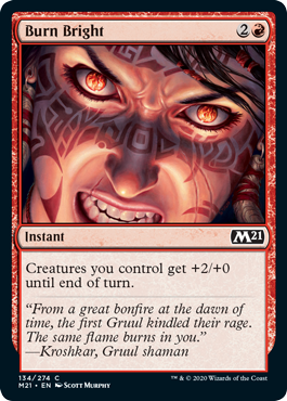 Burn Bright (Magic 2021 Core Set) Light Play Foil