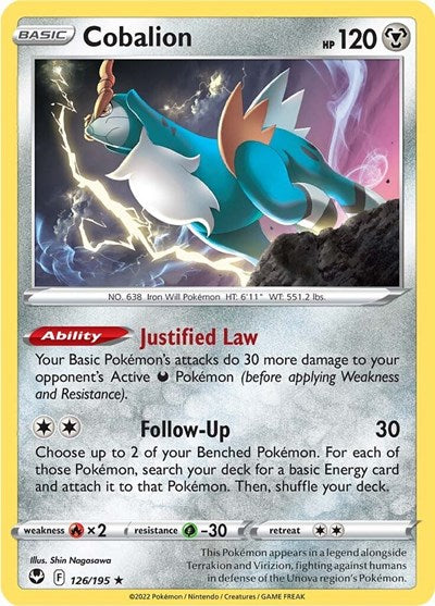 Cobalion (SWSH12: Silver Tempest) Light Play