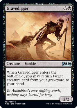 Gravedigger (Magic 2020 Core Set) Light Play