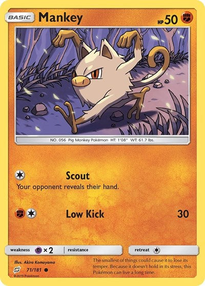 Mankey (SM - Team Up) Medium Play