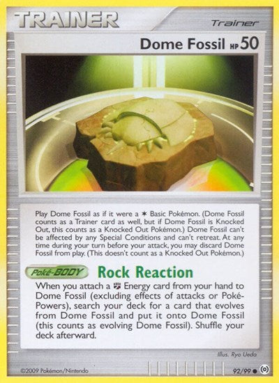 Dome Fossil (Arceus) Light Play Reverse Holofoil