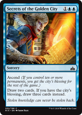 Secrets of the Golden City (Rivals of Ixalan) Light Play