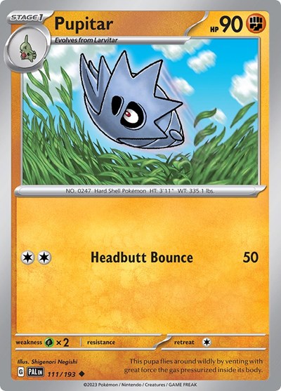 Pupitar (SV02: Paldea Evolved) Light Play Reverse Holofoil