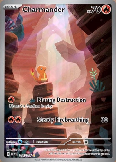 Charmander - 168 (Scarlet and Violet: 151) Light Play Holofoil