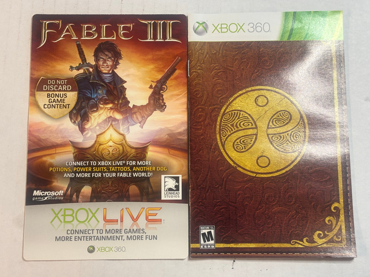 Fable III (Xbox 360) (Complete In Box) (Tested/Working)