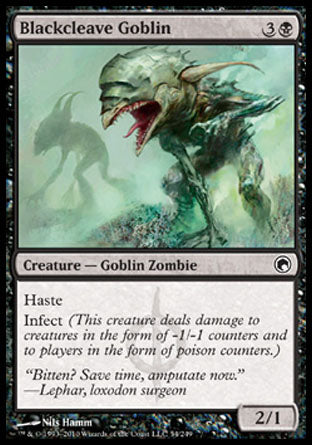 Blackcleave Goblin (Scars of Mirrodin) Light Play