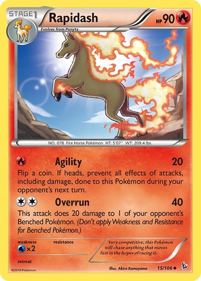 Rapidash (XY - Flashfire) Damaged / Poor