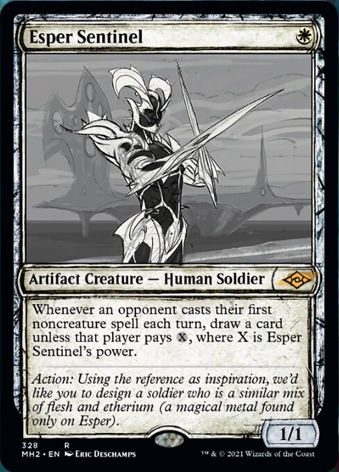 Esper Sentinel (Showcase) (Modern Horizons 2) Light Play Foil
