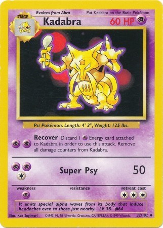 Kadabra (Base Set) Medium Play