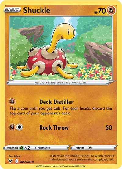 Shuckle (SWSH04: Vivid Voltage) Light Play Reverse Holofoil
