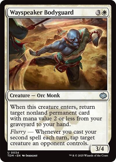 Wayspeaker Bodyguard (Tarkir: Dragonstorm) Light Play Foil