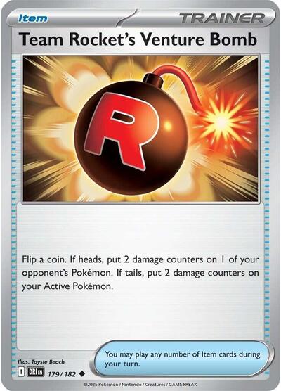 Team Rocket's Venture Bomb (SV10: Destined Rivals) Light Play