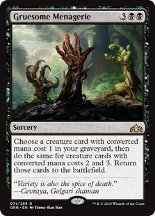 Gruesome Menagerie (Guilds of Ravnica) Light Play Foil