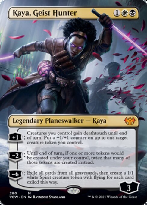 Kaya, Geist Hunter (Borderless) (Innistrad: Crimson Vow) Light Play Foil