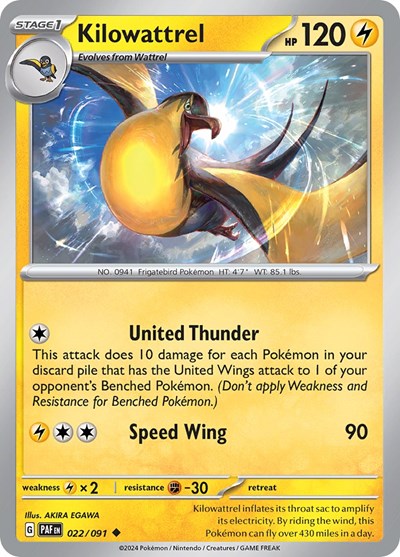 Kilowattrel (SV: Paldean Fates) Light Play Reverse Holofoil