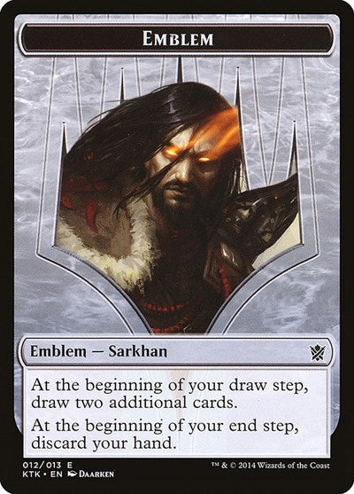 Emblem - Sarkhan, the Dragonspeaker (Khans of Tarkir) Light Play