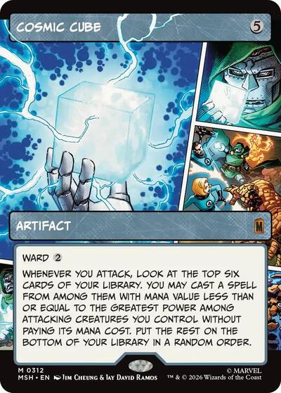Cosmic Cube (Borderless) (0312) (Marvel Super Heroes) Light Play Foil