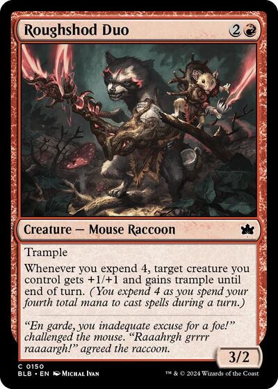 Roughshod Duo (Bloomburrow) Light Play Foil