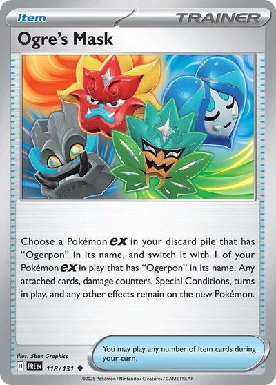 Ogre's Mask (SV: Prismatic Evolutions) Light Play Reverse Holofoil