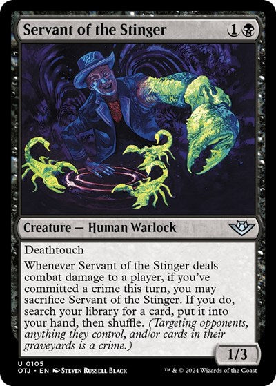 Servant of the Stinger (Outlaws of Thunder Junction) Light Play Foil
