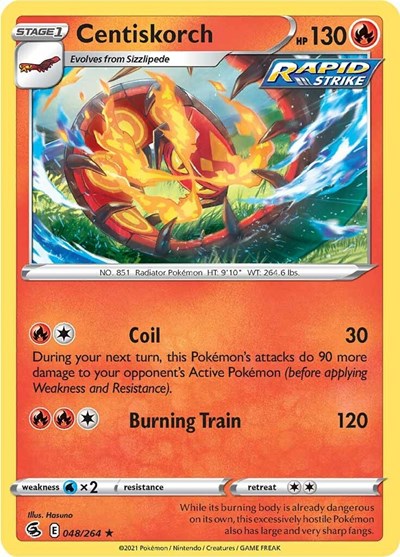 Centiskorch (48) (SWSH08: Fusion Strike) Light Play